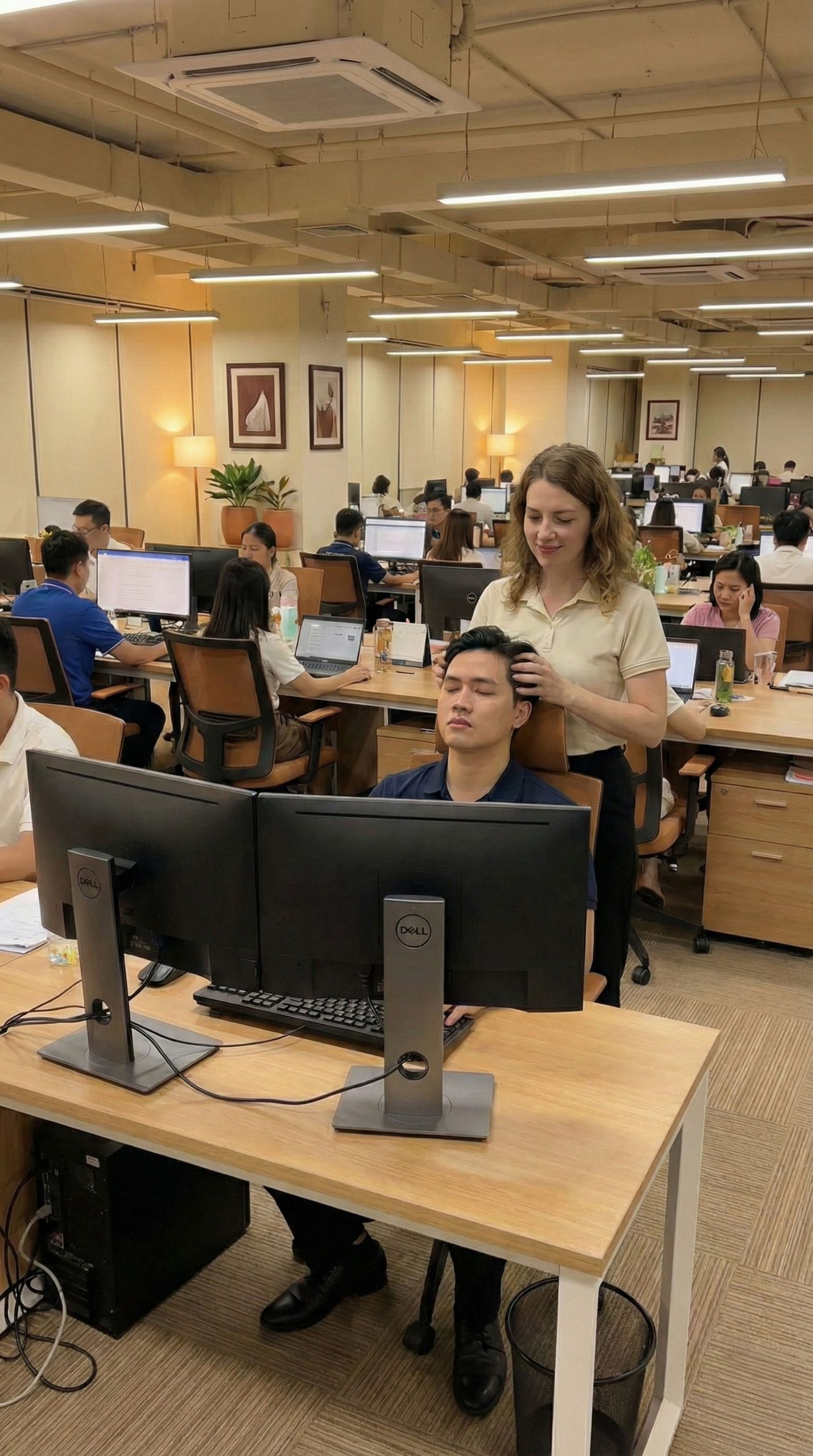 indian head massage at work